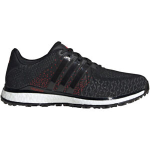 NEW Adidas Mens Tour 360 XT-Spikeless Textile Golf Shoes Black/Grey/Scarlet -