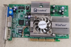 Tarjeta de gráficos nVIDIA GeForce4Ti 4200 128 MB AGP VGA DVI dos juegos retro #J32 - Imagen 1 de 10