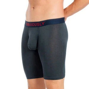Obviously Apparel Freeman Boxer Brief 9" Leg 90% Bamboo Rayon 10% Lycra - Picture 1 of 17