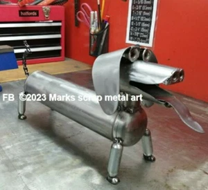 Handarbeit Schrott Metall Kunst Wurst Hund  - Bild 1 von 2