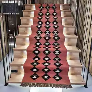 Vintage Kilim Rug aztec kilim Runner Wool Jute Rug Southwestern Stair kilim rug - Picture 1 of 2