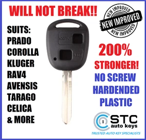 SUITS TOYOTA RAV4 ECHO PRADO COROLLA TARAGO KLUGER KEY SHELL CASE COVER - Picture 1 of 9