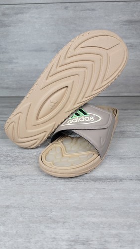Adidas Reptossage Slides Uomo Taglia 10 Marrone Verde GY4252 Nuove