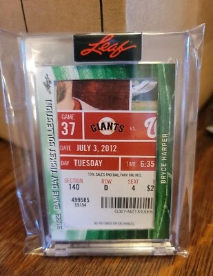 2022 Leaf Game Day Collection: BRYCE HARPER 07/03/2012 - Image 1 of 2