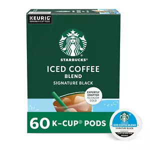 Starbucks K-Cup Coffee Pods, Medium Roast Iced Coffee Blend, Signature Black for - Picture 1 of 12