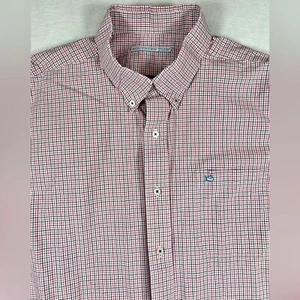 SOUTHERN TIDE Herren Karo Gingham Preppy Langarm Freizeit Knopfleiste Größe XL - Bild 1 von 12