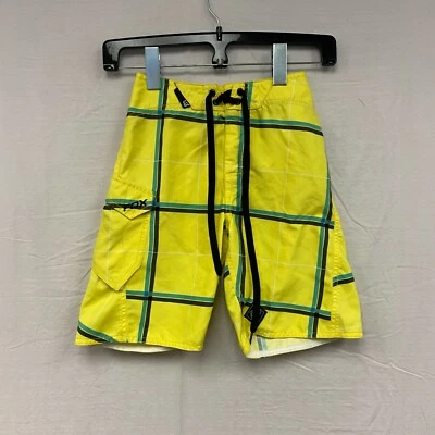 Fox Racing Recreational Surf Swim Boardshorts Amarillo Juvenil Talla 22 *Sin Etiquetas* Foto 1 de 2