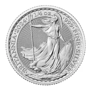 Royal Mint ¼ oz Silver Britannia Coin (2024) - Picture 1 of 2