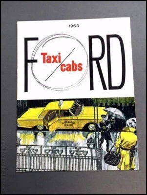 1963 Ford Taxi Cab Vintage Original Car Sales Brochure Catalog - Fairlane 300 Foto 1 de 4