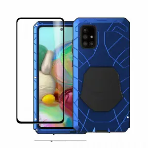 iMATCH Metal Bumper Gorilla Glass Case Cover For Samsung A71 A51 A70 A50 A90 - Picture 1 of 31