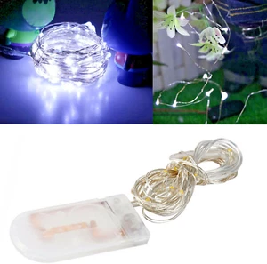 Filo luci mini led a batteria lampadine punto luce bianca fredda lucciole 2 mt - Foto 1 di 8