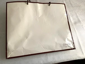 Coach Anniversary Shopping White  Bag With Gold LOGO 16x13x6.5 - Picture 1 of 3