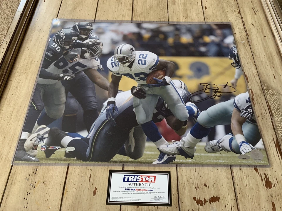 Emmitt Smith Autographed/Signed 16x20 Photo TRISTAR Dallas Cowboys HOF - Image 1 of 4