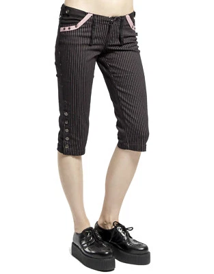 CALÇA SHORTS CAPRI TATUAGEM MOTOCICLISTA PUNK ROCKER GÓTICA TRIPP PARADE IS6776P - Imagem 1 de 4