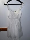 Women's Size 4 Small Express White Fit and Flare Dress Cotton