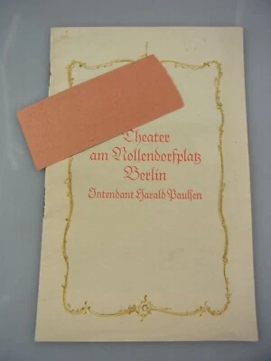 Altes Heft + Eintrittskarte Theater Nollendorfplatz 1941 Berlin K121024E - Bild 1 von 4