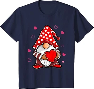 Valentines Day Gnome Love Funny Gift Funny Heart Youth Unisex T-shirt - Picture 1 of 8