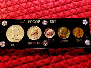 1958 GEM U.S. Mint Silver Proof Coins. Set In A Capitol Holder. Amazing Luster! - Picture 1 of 2