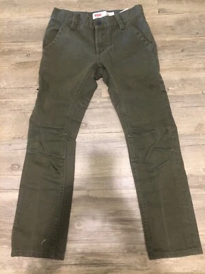 Boys Levis 511 Slim Green Khaki Size 10 Reg W25 L25 Great For Boy Scout Uniform - Image 1 of 4