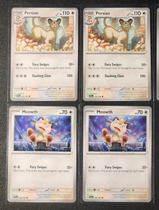 2x Persian 049/064 & 2x Meowth 048/064 Pokemon card SV Shrouded Fable NM - Picture 1 of 1