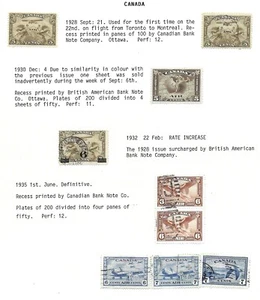CANADA 1928-1935 - AIR - MINT HINGED AND USED. - Picture 1 of 1