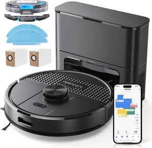 Robot Vacuum Cleaner and Mop, 5500Pa Robot Vacuum with 2.5L Self Emptying Statio - Picture 1 of 7
