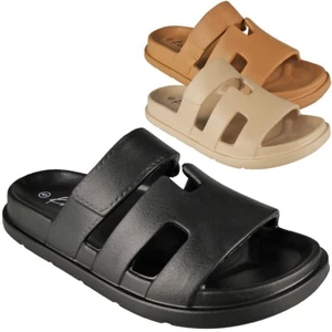 Sandalias Deslizantes Mules Zapatos de Goma Damas Vacaciones Verano Playa Cómodas Mujeres Talla - Imagen 1 de 10