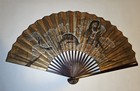 Large Vintage Chinese Dragon Fan Mid Century 54”Hand Painted Wall Fan