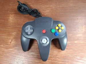 Controller ufficiale Nintendo 64 OEM N64 colore nero grigio *tight stick* testato - Foto 1 di 7