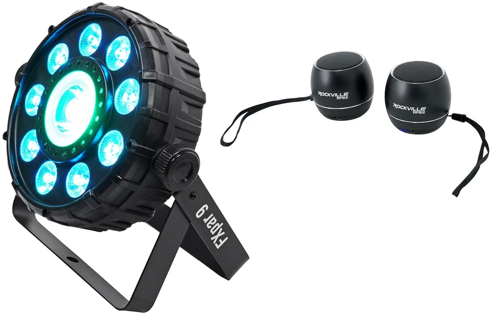 Chauvet DJ FX Par 9 Compact DMX Multi-Effect LED, SMD RGB+Bluetooth Speakers - Image 1 of 4