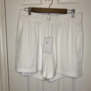 Nike Dri Fit Shorts Golf Standard Victory Soft Stretch White Women's Large NWT - Picture 1 of 4