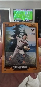 2025 Topps Bob Ross Jackson Jobe Indian Yellow Refractor AUTO 25/25 Bookend (RC) - Picture 1 of 3
