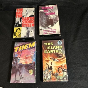 VHS LOT 4 SciFi 1930-50s Day Earth Stood Still Things To Come Them Th Island Ear - Bild 1 von 8