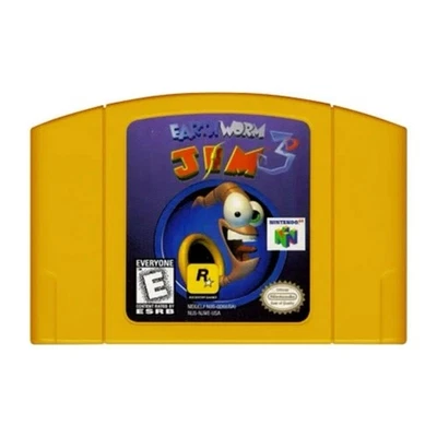 Cartucho de juego Earthworm Jim 3D N64 Nintendo 1999 Rockstar Foto 1 de 4