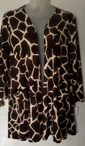 NUEVO CON ETIQUETAS Mujeres LULAROE Caroline JIRAFA Estilo Abierto Cárdigan Suéter Chaqueta XL 1X/2X? - Imagen 1 de 1