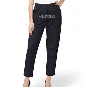 Buckle Shinestar Crinkle Pleated Tapered Pants High Rise Black Textured Size S - Picture 1 of 10