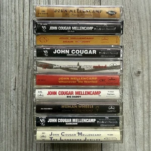 10x JOHN MELLENCAMP Cassette Tape Lot: Rare Lonesome Jubilee Scarecrow Uh-Huh - Picture 1 of 4