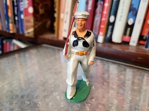 VERY NICE 1930s MANOIL 14 M24 LEAD DIME STORE G.I. SOLDIER MARCHING SAILOR #1 - Picture 1 of 6