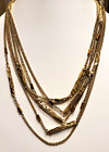 Charming Charlies Gold Tone Beaded Chain Necklace Sz. 44" & 74 Gm N288