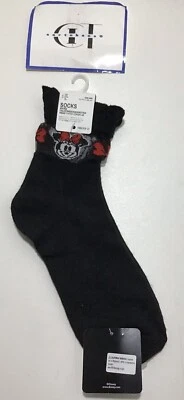 Calcetín de cuarto para mujer Disney Forever 21 Minnie Mouse negro/talla única múltiple Foto 1 de 4