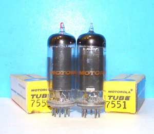 7551 NOS Motorola Radio Audio Verstärker Vakuumröhren 2 Ventile getestet USA 7551 - Bild 1 von 3