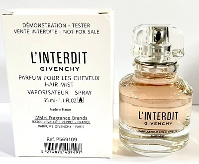 L' interdit POR GIVECHY NIEBLA PARA EL CABELLO Botella Probadora Con Caja Probadora Nuevo Foto 1 de 3