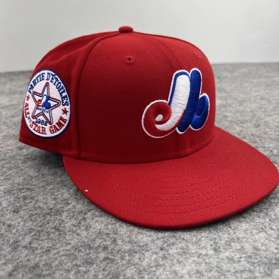 Montreal Expos All Star Game Side Patch Red New Era 59Fifty 7 1/2 NEW! Hat Club - Image 1 of 4