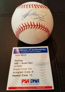 Yankees & Phillies Ivan Nova autographed baseball - PSA/DNA authentic 9.5 grade - Picture 1 of 4