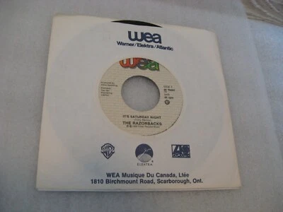 **The Razorbacks/ It's Saturday Night b/w Just This Short Of Cryin/ WEA/ 1988 - Image 1 of 2