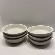 Set of 6 Homer Laughlin Fiesta Fiestaware 7 In  Bowls White Excellent Condition