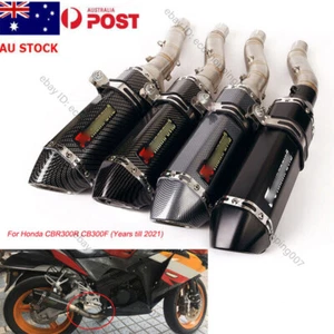 For Honda CBR300R CB300F Motorcycle Exhaust Pipe Slip On 51mm Muffler Tip Escape - Picture 1 of 12