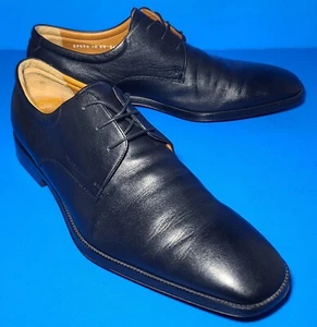 Moreschi Mens Black Leather Lace Up Oxford Shoes Size 12 US   - Picture 1 of 14