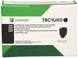 Genuine Lexmark 78C1UK0 Black Ulttra High Yield Return Program Toner Cartridge