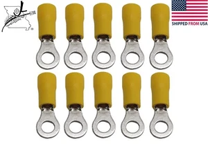 10x 12-10 AWG #10 Ring Loop Terminal Wiring Wire Crimp On Insulated End PVC - Picture 1 of 7